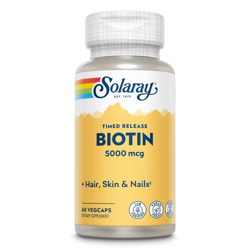 Solaray Two Stage, Timed Release Biotin 5000mcg 60 VegCap