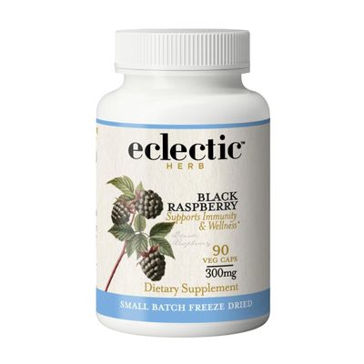 Eclectic Herb - Black Raspberry Capsules | Vegan Superfood Supplement | Nutrition, Vitamins + Minerals | Antioxidant + Immune Support | US-Grown, Natural, Non-GMO, Gluten Free (90 CT | 300 mg)