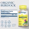 SOLARAY Organic Burdock Root 970 mg - Digestive Support Supplement - USDA Burdock Root Organic - Vegan, Lab Verified, 60-Day Money-Back Guarantee - 50 Servings, 100 Organic Capsules view 2