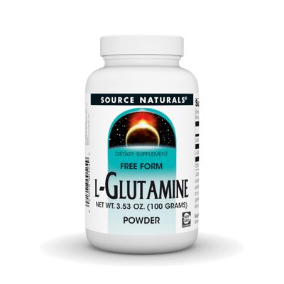 Source Naturals L-Glutamine, Free Form Amino Acid That Supports Metabolic Energy* - 100 Grams Powder