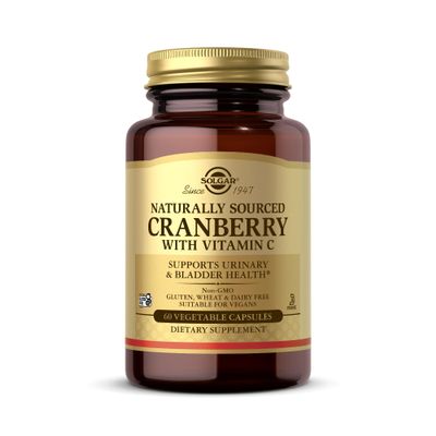 Solgar Cranberry with Vitamin C - 60 Vegetable Capsules - Supports Urinary & Bladder Health - Non-GMO, Vegan, Kosher, Gluten Free - 60 Servings