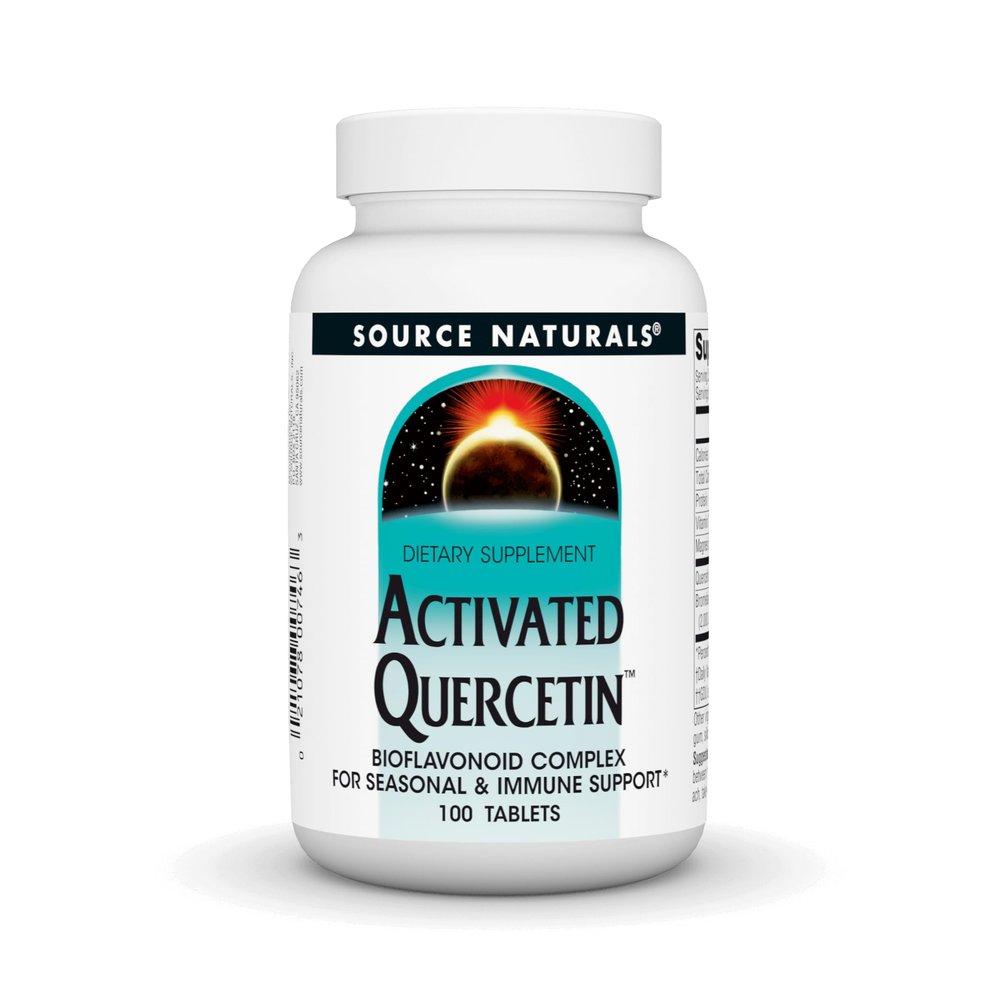 Source Naturals Activated Quercetin - Plant-Derived Bioflavonoid Complex - Seasonal & Immune Defense - 100 Vegetarian FriendlyTablets