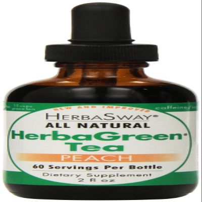 HerbaSway HerbaGreen Tea, Impeccably Peach, 2 Ounce
