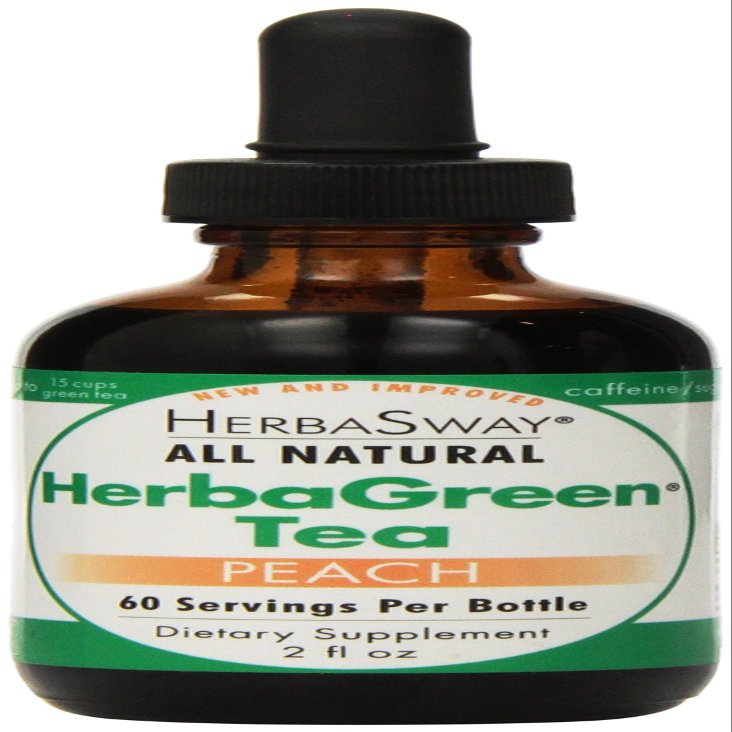 HerbaSway HerbaGreen Tea, Impeccably Peach, 2 Ounce