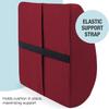 DMI Lumbar Support Pillow for Chair to Assist with Back Support with Removable Washable Cover and Firm Insert to Ease Lower Back Pain while Improving Posture,14 x 13 x 5,Contoured Foam,Elite,Burgundy view 4