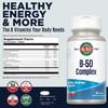 KAL B 50 Complex, B Complex Vitamins for Energy, Metabolism, Red Blood Cell Synthesis and Immune Support, with Vitamin B12, B6, Folic Acid and Other B Vitamins, Vegan, 50 Servings, 50 Tablets view 2