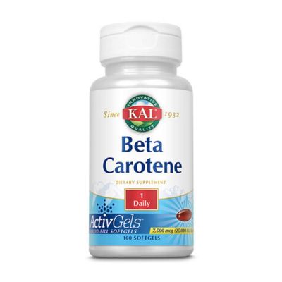 KAL Beta Carotene 25,000 IU Tablets, 100 Count