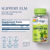 SOLARAY Slippery Elm Bark Capsules (Ulmus Rubra) 400 mg - Soothing Herbal Support with Mucilage - Vegan, Lab Verified, 60-Day Money Back Guarantee - 100 Servings, 100 VegCaps view 3