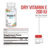 SOLARAY Vitamin E, Dry 200 IU w/Mixed Tocopherols | Healthy Cardiac Function & Skin Health Support | 100ct view 3