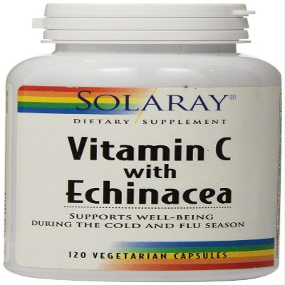 Solaray Vitamin C with Echinacea, 500 mg per capsule, 120 Capsules