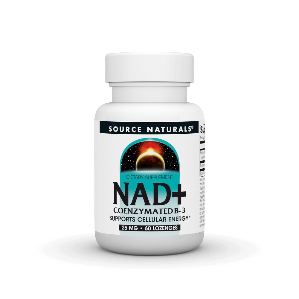 Source Naturals NAD+, Coenzymated B-3, Supports Cellular Energy*, 25 mg - 60 Lozenges