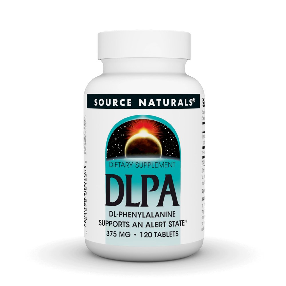 Source Naturals DLPA DL-Phenylalanine, Supports an Alert State* - 375 mg -120 Tablets