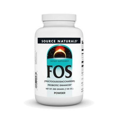 Source Naturals FOS Powder Dietary Supplement, Fructooligosaccharides Probiotic Enhancer - 200 Grams Powder