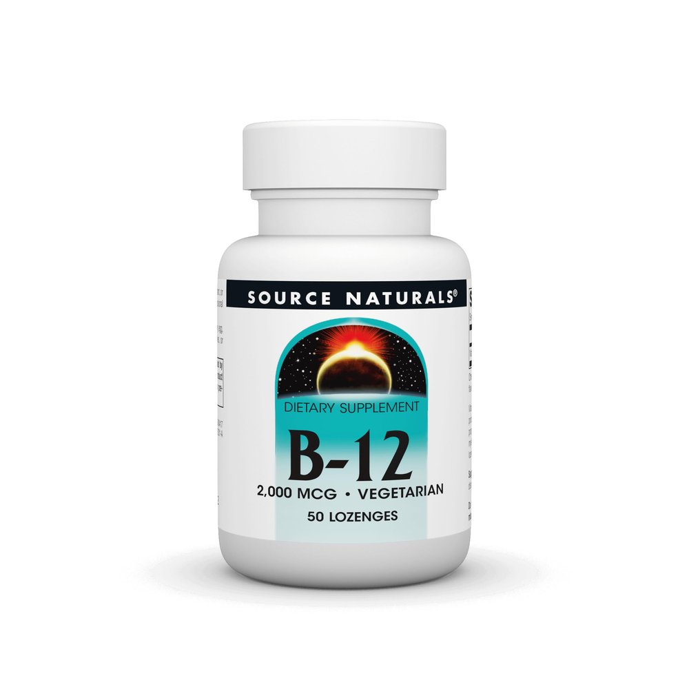Source Naturals Vitamin B-12, 2000 mcg Supports Energy Production - 50 Lozenges