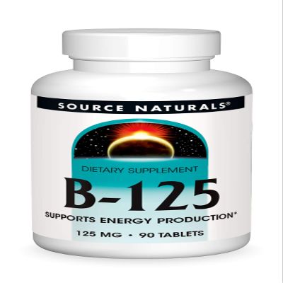 Source Naturals B-125, 125 mg B-Vitamins for Energy Production Support - 90 Tablets