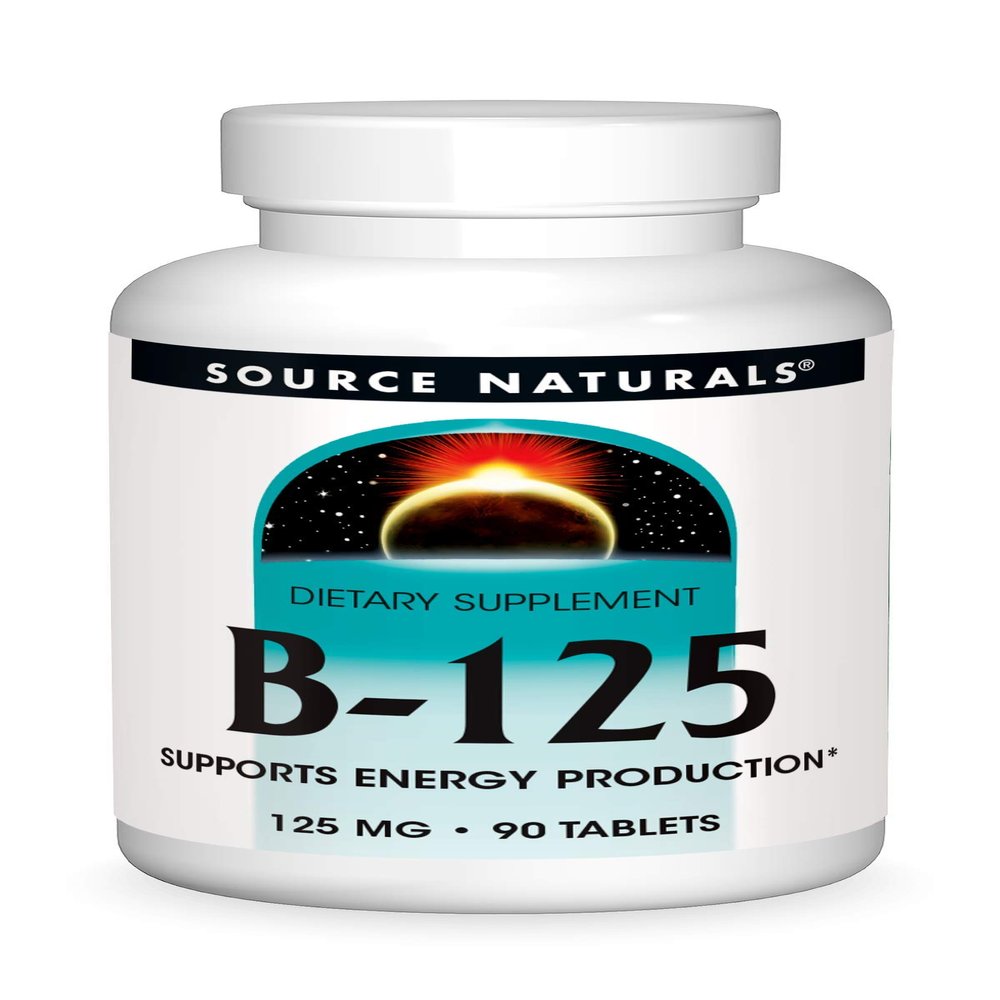 Source Naturals B-125, 125 mg B-Vitamins for Energy Production Support - 90 Tablets
