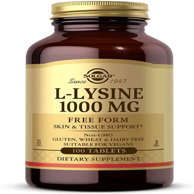 Solgar L-Lysine 1000 mg, 100 Tablets - Amino Acids - Non GMO, Vegan, Gluten Free