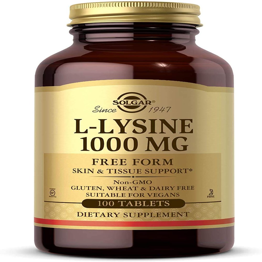 Solgar L-Lysine 1000 mg, 100 Tablets - Amino Acids - Non GMO, Vegan, Gluten Free