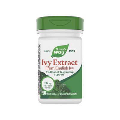 Nature's Way Ivy Extract from English Ivy Leaf, 50mg, 90 Tablets