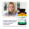 Country Life L-Lysine 500mg with B-6, Supports Immune Health, Promotes Collagen Renewal in Lips and Mouth, 100 Vegan Capsules, Certified Gluten Free, Certified Vegan view 4