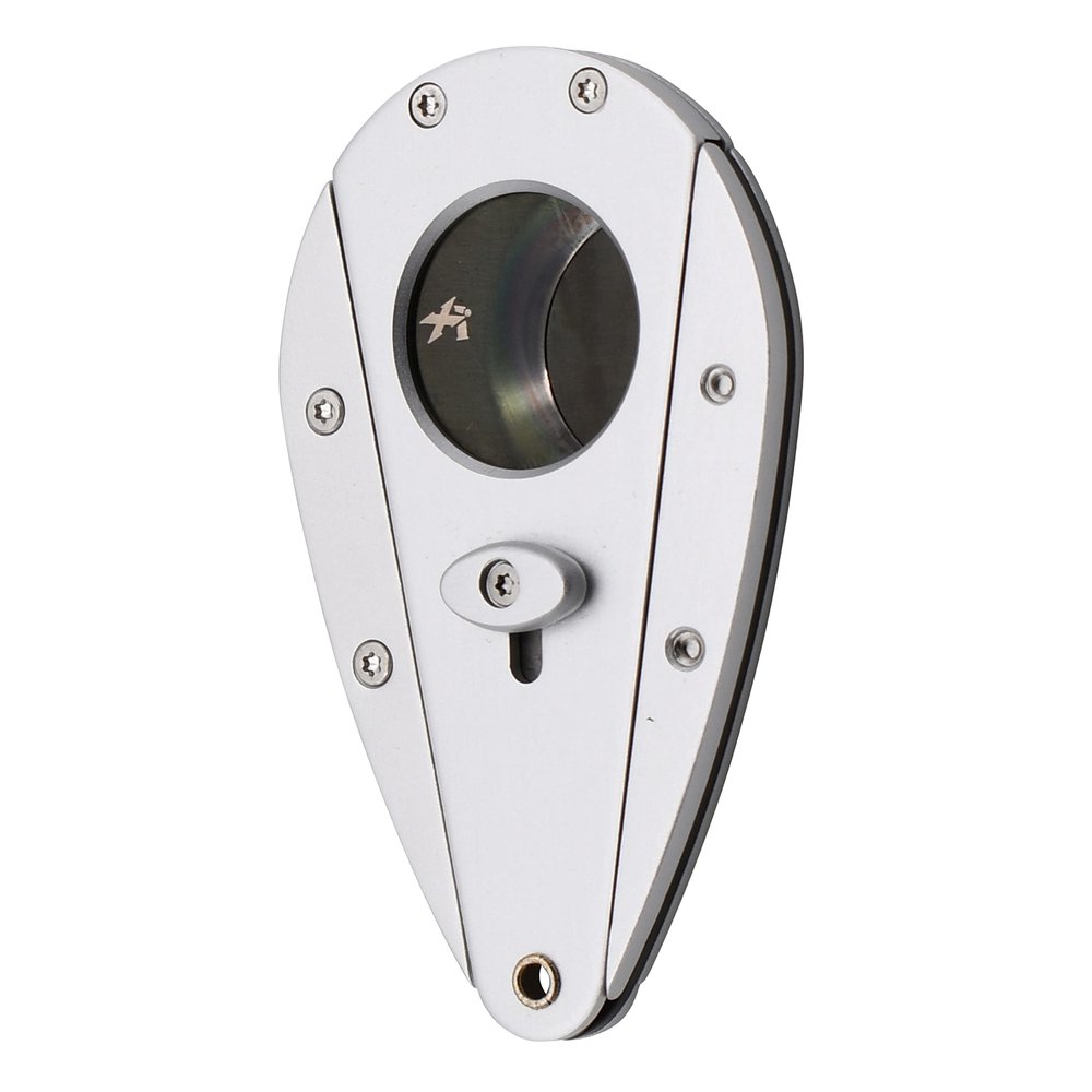Xikar Xi1 Cigar Cutter, 440C Stainless Steel Blades With Rockwell HRC 57 Rating, 54 To 60 Ring Gauge, Double Guillotine Action, Silver