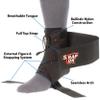 Swede-O Strap Lok Laced Ankle Brace with Dual Strap Locking System, Black, XXLarge view 4