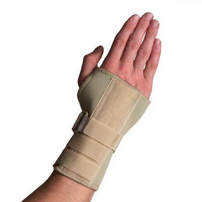 Thermoskin Wrist Brace, Hand Brace, Carpal Tunnel Brace with Dorsal Stay, Beige, Right, X-Large