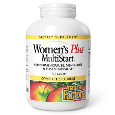 Natural Factors, Women's Plus MultiStart Daily Multivitamin, Nutritional Support for Each Stage of Menopause, 180 tablets (60 servings)