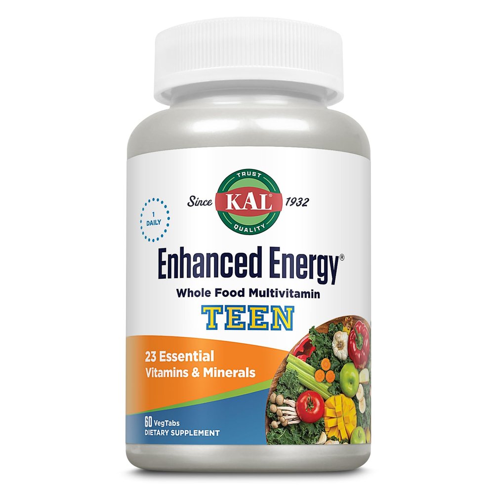 Kal Enhanced Energy for Teens Tablets, 60 Count
