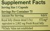 100% Pure Freeze Dried Fresh Royal Jelly - 2000 mg YS Eco Bee Farms 75 Caps view 3