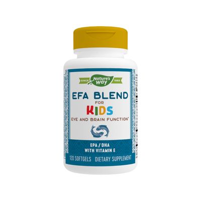 Nature's Way EFA Blend for Kids with vitamin E, Supports Eye and Brain Function*, 120 Softgels