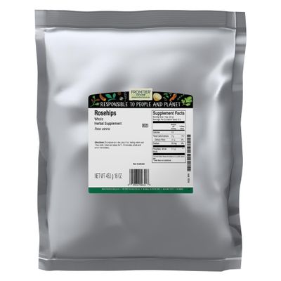 Frontier Co-op Whole Rosehips, 1 lb | Dried Rose Hips for Rosehip Tea, Powder, Oil and More | Bulk Wholesale 1 Pound