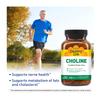 Country Life Choline 266mg, Certified Gluten Free, Certified Vegan, Certified Halal - 100 Tablets view 2