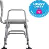 NOVA Medical Products Heavy Duty Tub Transfer Bench for Bath or Shower with 500 lb. Weight Capacity, Backrest is Removable and Reversible, White view 2