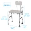 NOVA Medical Products Heavy Duty Tub Transfer Bench for Bath or Shower with 500 lb. Weight Capacity, Backrest is Removable and Reversible, White view 4