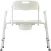 NOVA Heavy Duty Bedside Commode, Extra Wide Seat, 450 lb. Weight Capacity, Seat Height Adjustable, Stand Alone or Over Toilet Commode, White view 4