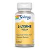 SOLARAY L Lysine - Free-Form Essential Amino Acid - Immune Support Supplement with 1000mg L-Lysine, 1000mg Vitamin C and 25mg Chelated Zinc - Lab Verified, 60-Day Guarantee, 30 Servings, 90 Tablets view 1
