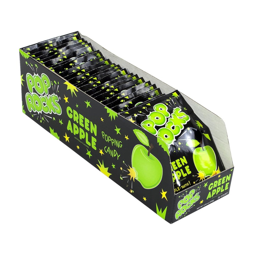 POP ROCKS Popping Candy, Apple, 0.33 Ounce (Pack of 24)