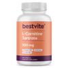 BESTVITE L-Carnitine Tartrate 500mg per Capsule (120 Capsules) - No Stearates - Non GMO - Gluten Free - Supports Heart Health & Energy Production* view 1