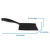 Vikan 45879 Bench Cleaning Brush, Polypropylene/Polyester Soft Bristle Dustpan Brush & Sweeper With Handle, 14-Inch, Black view 2