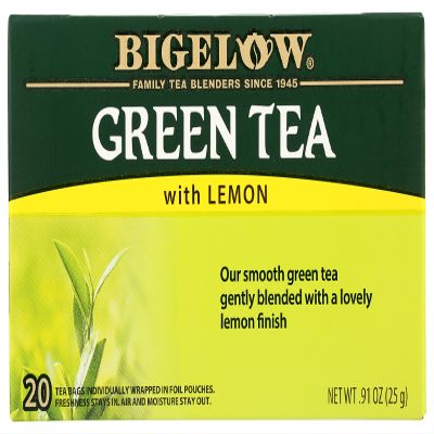 BigelowTea Green Tea With Lemon (Caffeinated), 20 Count