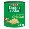 Keebler Export Sodas Soda Crackers, Soup Crackers, Lunch Snacks, Original, 28oz Can (1 Can) view 1