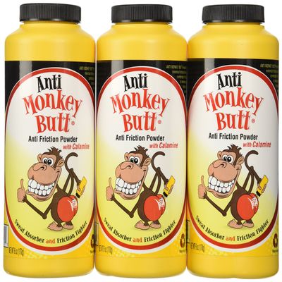 Anti-Monkey Butt Powder Anti-Friction Plus Sweat Absorber (3 pack)