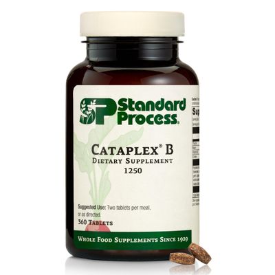Standard Process Inc. Cataplex B - Whole Food Formula with Niacin, Vitamin B6, Thiamine, and Inositol for Heart Health, Metabolism, and Cholesterol Maintenance - 360 Tablets