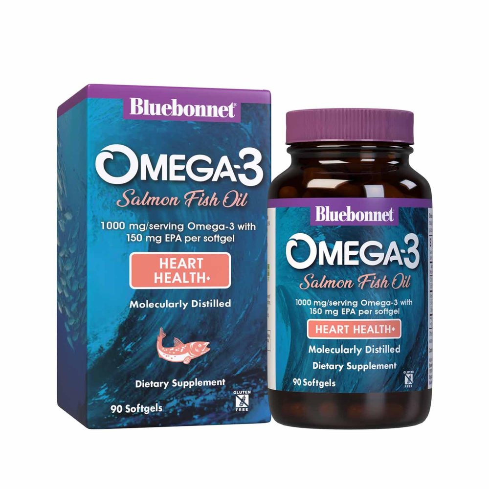 BlueBonnet Nutrition Omega-3 Salmon Oil Softgels, 90 Count