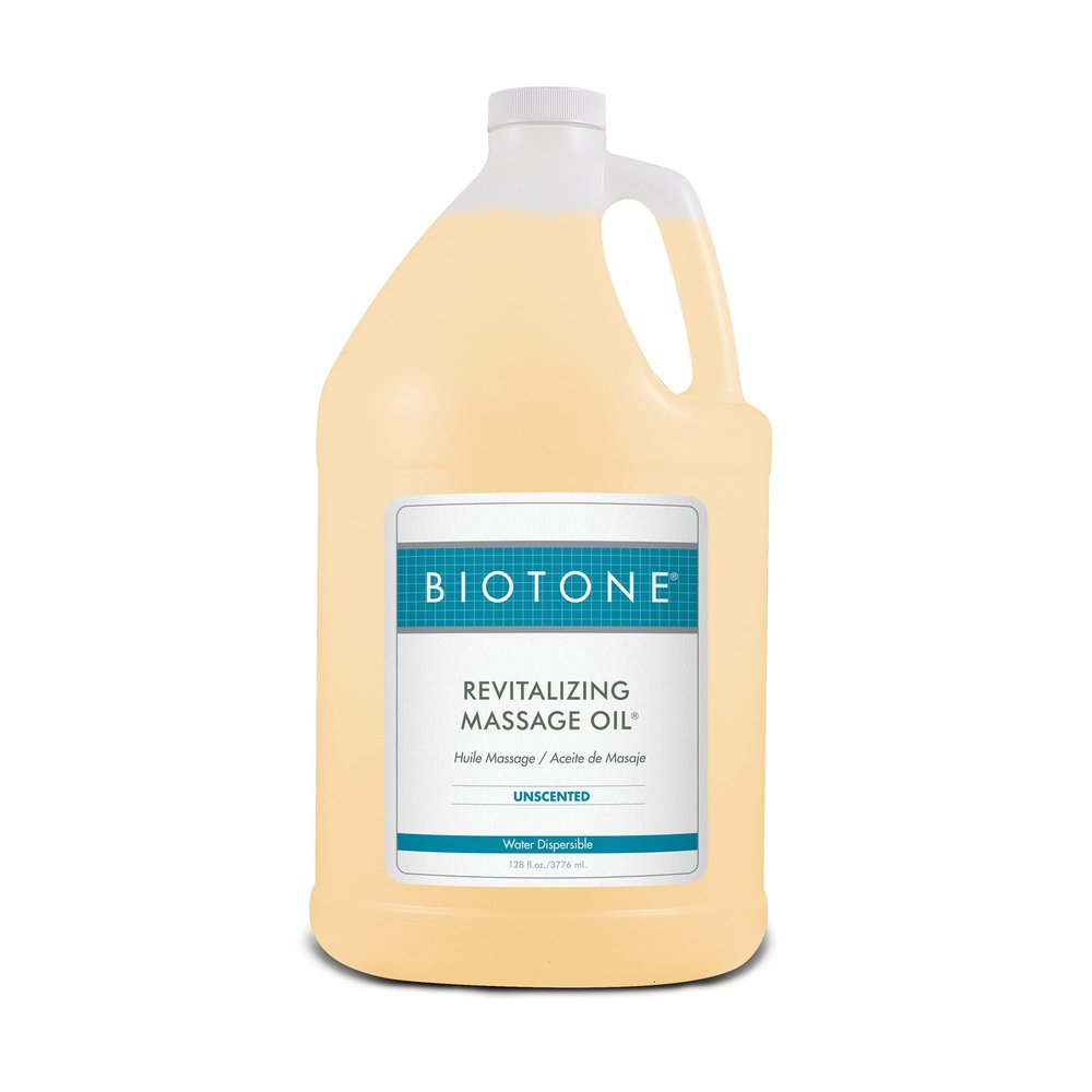Biotone Revitalizing Massage Oil Unscented, 128 Ounces (1 Gallon)