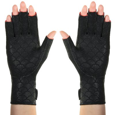 Thermoskin Premium Arthritic Gloves, Black,Thermoskin Premium Arthritic Gloves Pair, Black, Relieves Arthritic Pain in Fingers and Hand, Size Small