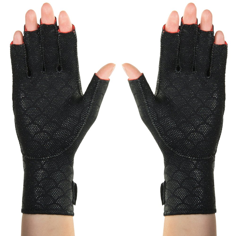Thermoskin Premium Arthritic Gloves, Black,Thermoskin Premium Arthritic Gloves Pair, Black, Relieves Arthritic Pain in Fingers and Hand, Size Small
