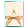 Graphique Eiffel Tower Merci Notecards  10 Embossed Gold Foil Blank Cards with Envelopes  Boxed Set  3.25" x 4.75" view 1