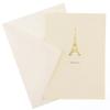 Graphique Eiffel Tower Merci Notecards  10 Embossed Gold Foil Blank Cards with Envelopes  Boxed Set  3.25" x 4.75" view 2